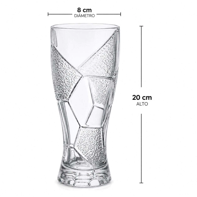 PACK 6 VASO CERVECERO DE BALON MUNDIAL FUTBOL CERVEZA - 3