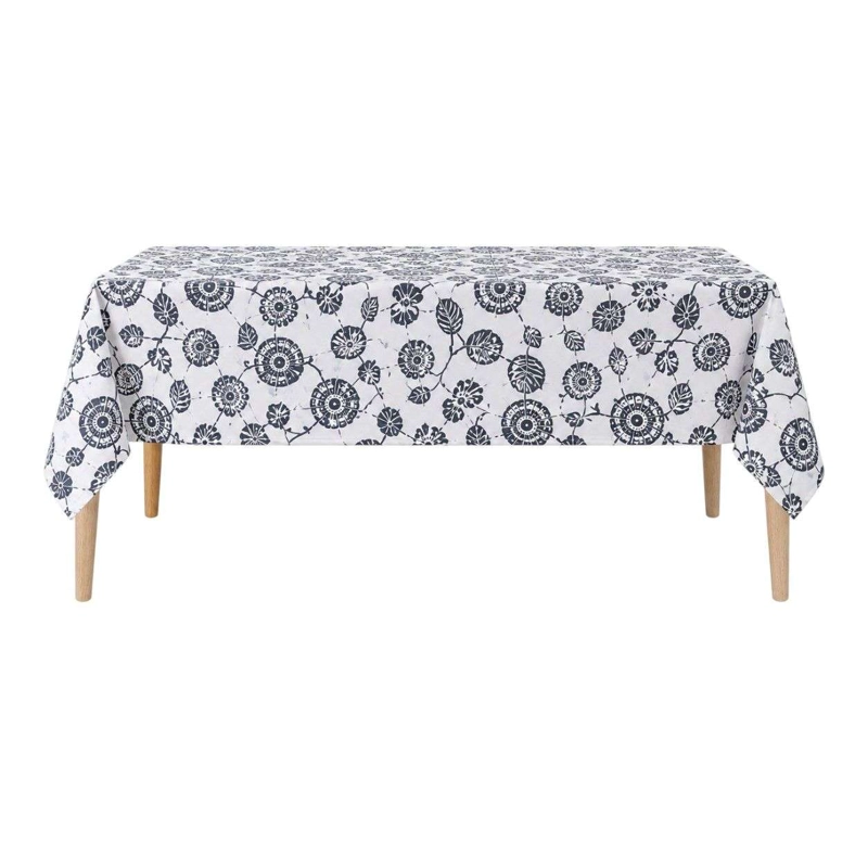 MANTEL IMPERMEABLE MESA CUADRADO DISEÑO FLORAL 140X220CM - 1