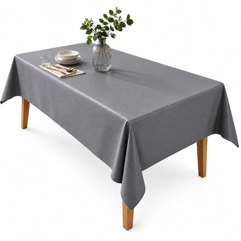 MANTEL DE HULE MESA RECTANGULAR DISEÑO LISO 140X220CM - 1