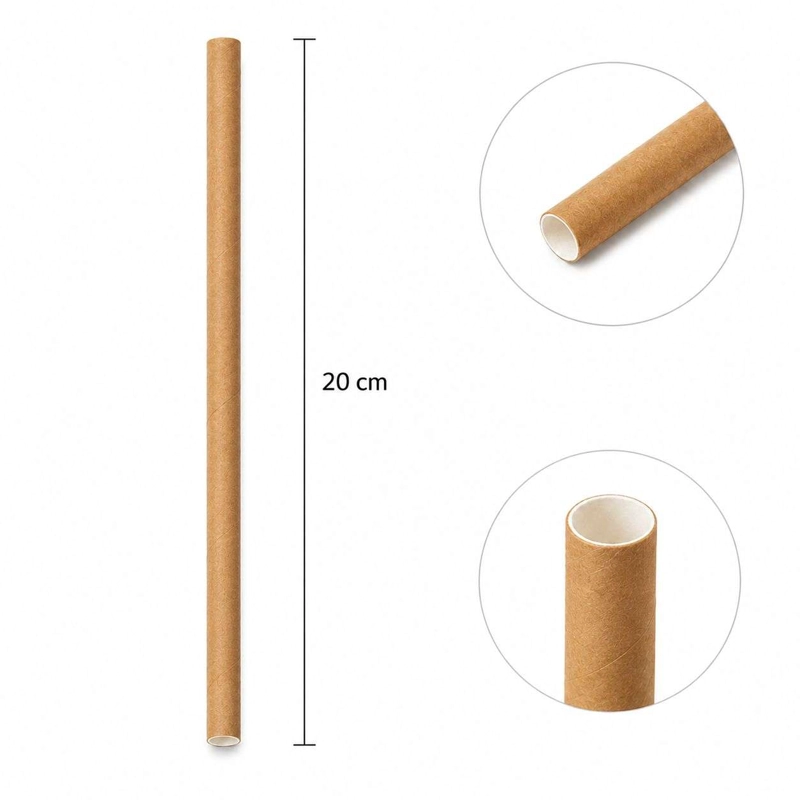 PACK 100 BOMBILLA DE PAPEL KRAFT BEIGE 20CM - 2