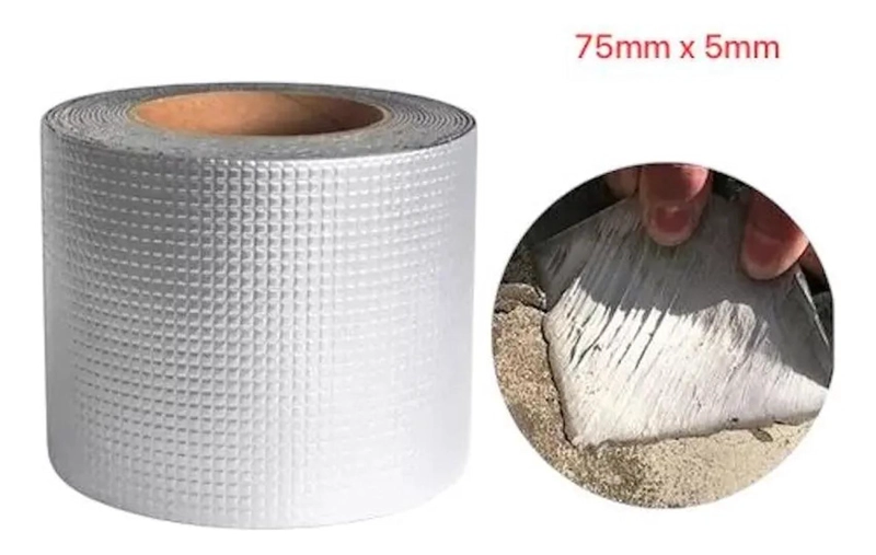 CINTA SELLADORA TAPA GOTERAS BUTILO IMPERMEABLE 7,5CM X 5M C GRIS - 2