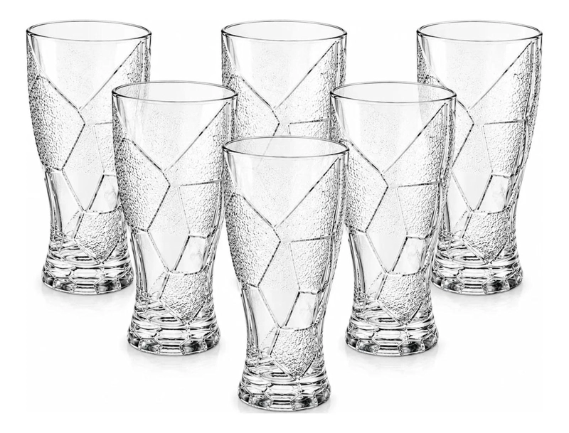PACK 6 VASO CERVECERO DE BALON MUNDIAL FUTBOL CERVEZA BLANCO - 1
