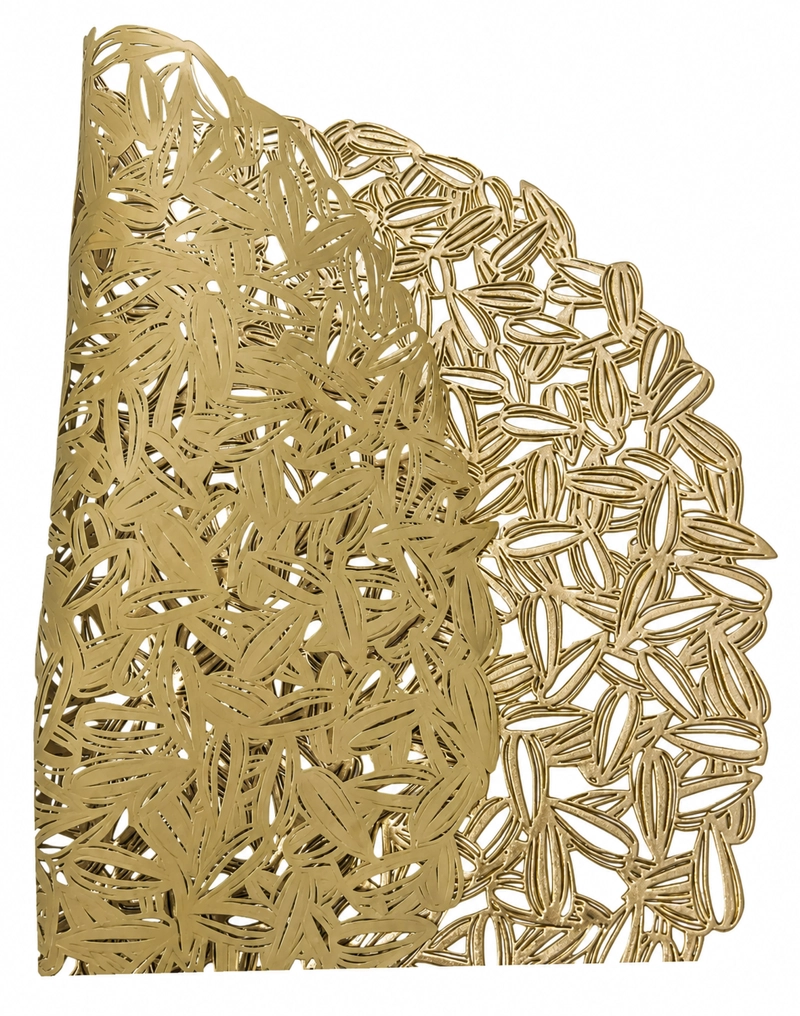 SET 6 INDIVIDUALES DE MESA PACK 6 MODELO SEMILLA DORADO - 2