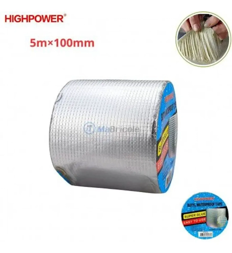 CINTA SELLADORA TAPA GOTERAS BUTILO IMPERMEABLE 10CM X 5M GRIS - 4