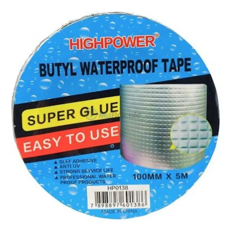 CINTA SELLADORA TAPA GOTERAS BUTILO IMPERMEABLE 10CM X 5M GRIS - 5