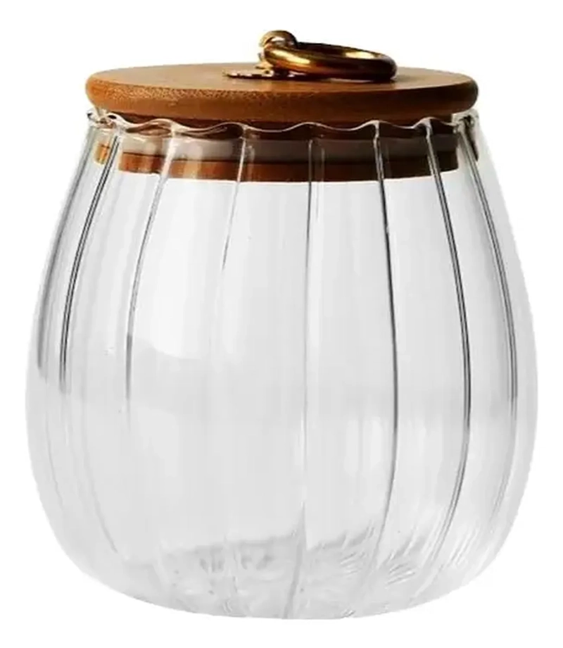 ENVASE CONTENEDOR FRASCO COCINA AZUCAR CAFE VIDRIO HERMETICO MARRON - 1