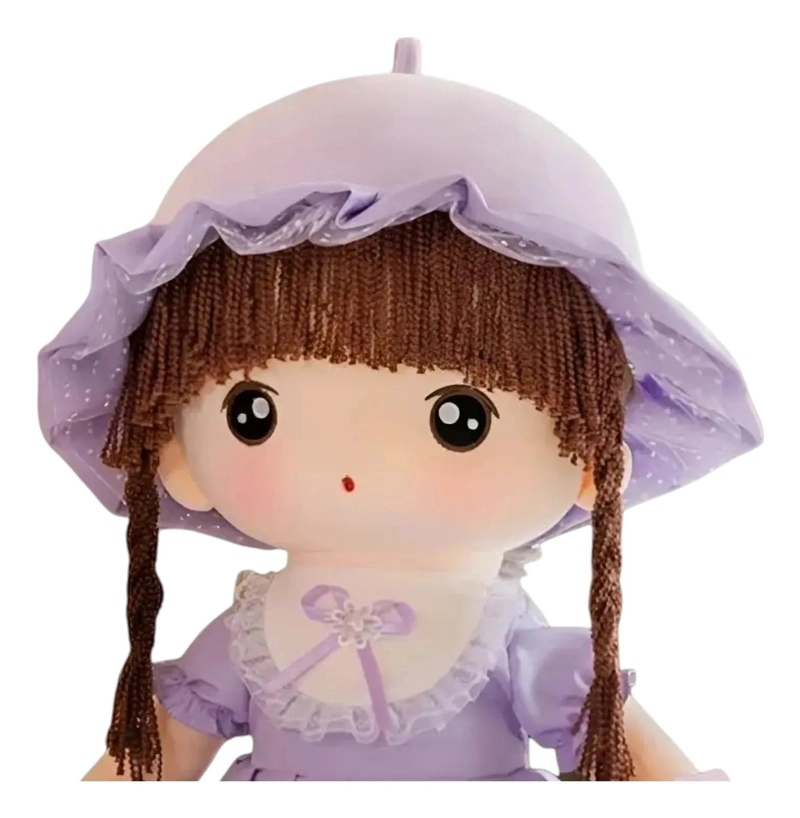 MUÑECA DE TRAPO DE PELUCHE TIERNA SUAVE LAZO 65CM L - 3