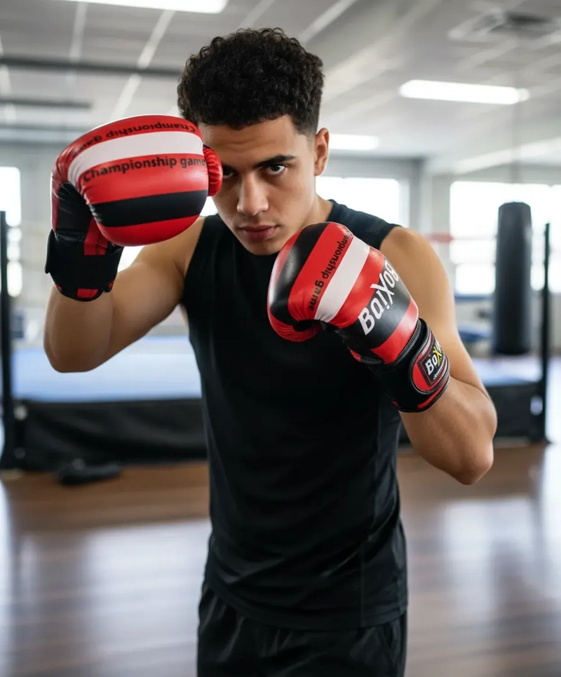 SACO DE BOX CON GUANTES JUGUETE NIÑOS SACO BOXEO ROJO - 2