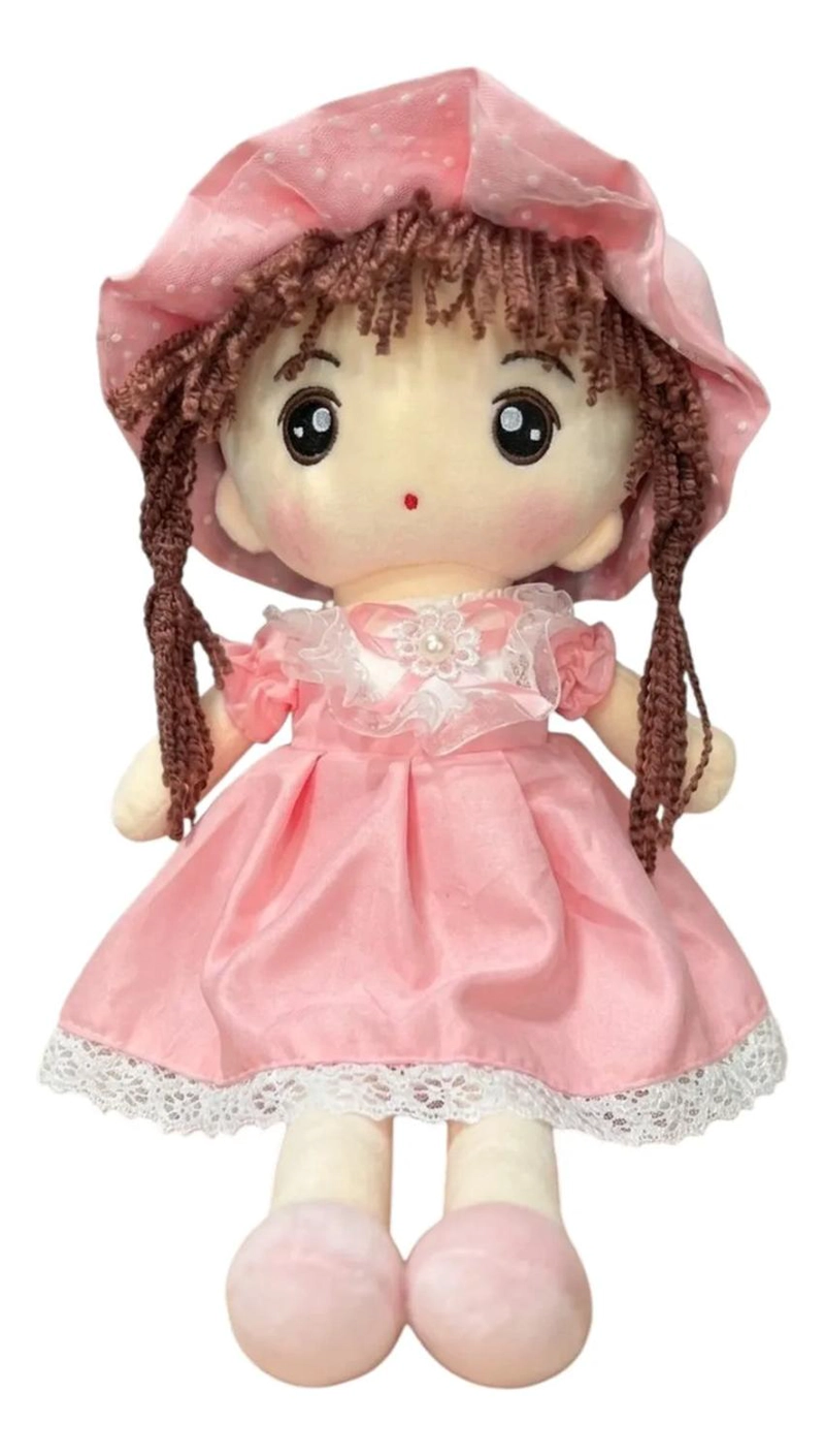 MUÑECA DE TRAPO DE PELUCHE TIERNA SUAVE LAZO 65CM R - 2