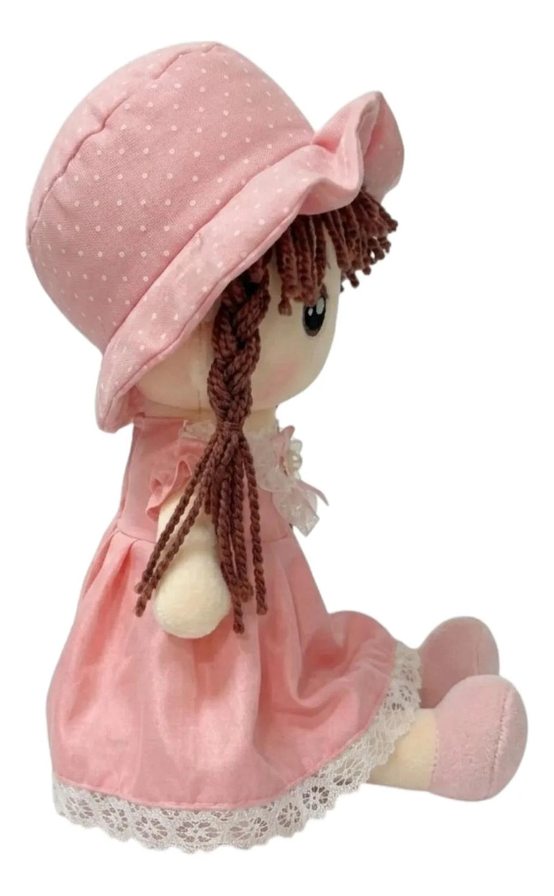 MUÑECA DE TRAPO DE PELUCHE TIERNA SUAVE LAZO 65CM R - 3