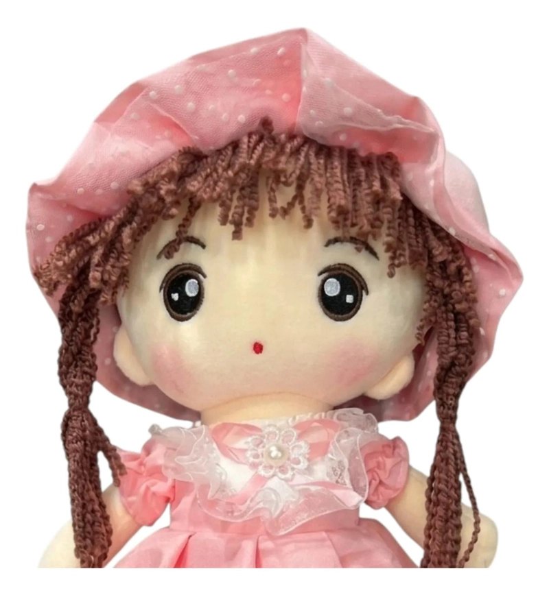 MUÑECA DE TRAPO DE PELUCHE TIERNA SUAVE LAZO 65CM R - 4