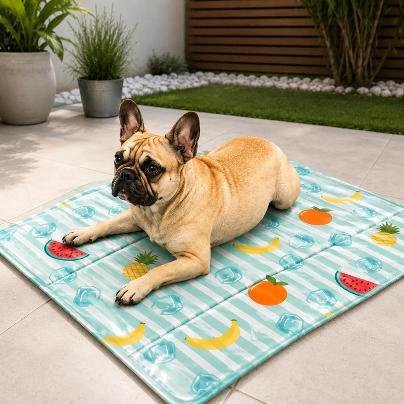 MANTA REFRESCANTE PARA MASCOTAS PERROS DISEÑOS MD 50X65CM AZUL CLARO - 1