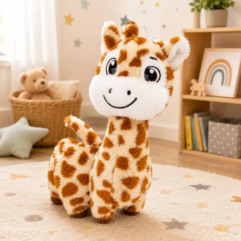 PELUCHE DE JIRAFA TIERNO PELUCHE ANIMALES MARRON - 2