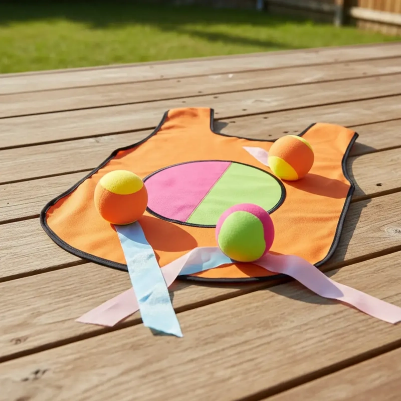 PELOTAS CHALECO STICKY BALL CHALECO LANZAR PELOTAS NIÑOS - 1