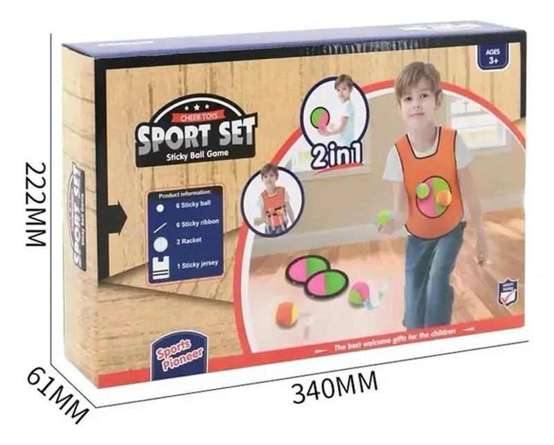 PELOTAS CHALECO STICKY BALL CHALECO LANZAR PELOTAS NIÑOS - 2
