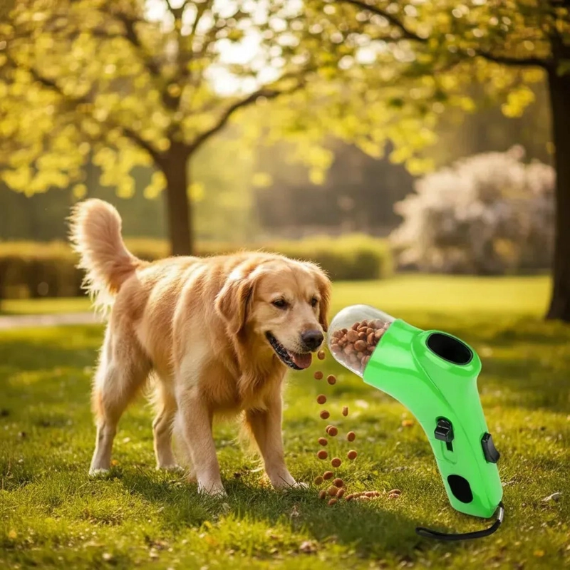 JUGUETE DISPENSADOR DE PREMIOS MASCOTAS INTERACTIVO VERDE - 4