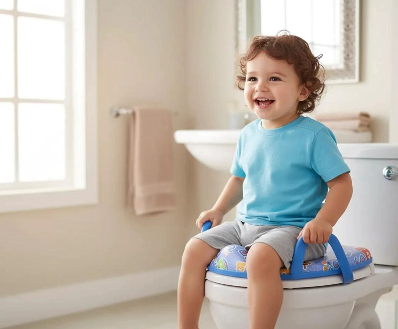 ADAPTADOR PARA INODORO WC ASIENTO CON ASAS NIÑO AZUL - 2