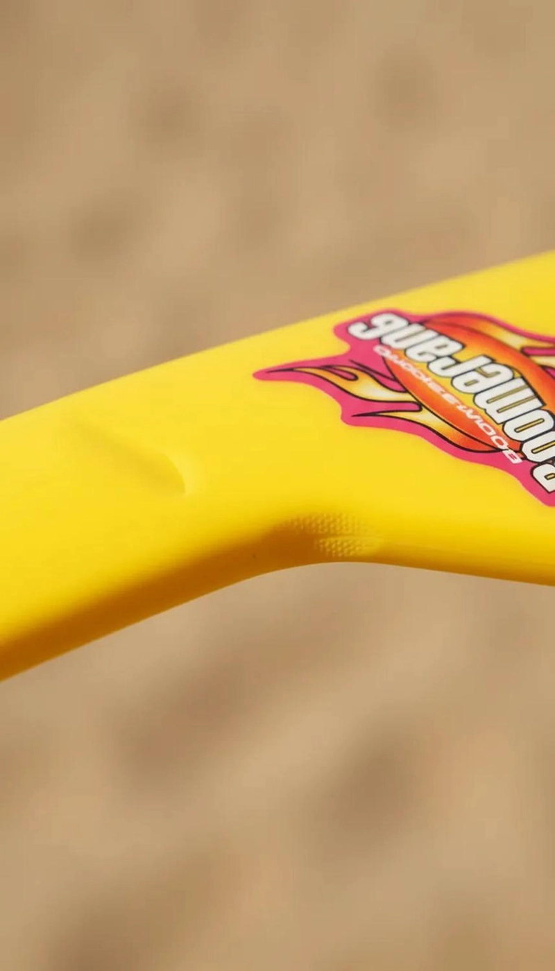 BOOMERANG DE PLASTICO BUMERAN FRISBEE JUEGO EXTERIOR CAMPING AMARILLO - 3