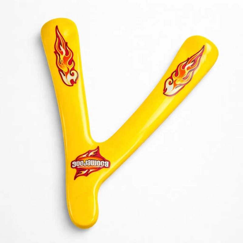 BOOMERANG DE PLASTICO BUMERAN FRISBEE JUEGO EXTERIOR CAMPING AMARILLO - 4