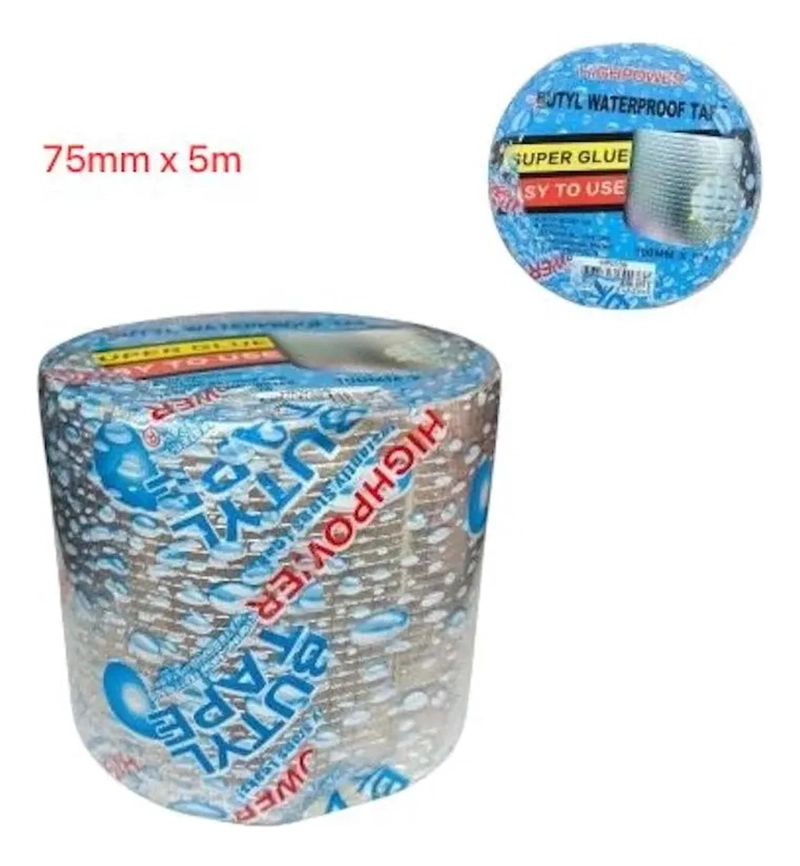 CINTA SELLADORA TAPA GOTERAS BUTILO IMPERMEABLE 7,5CM X 5M - 3