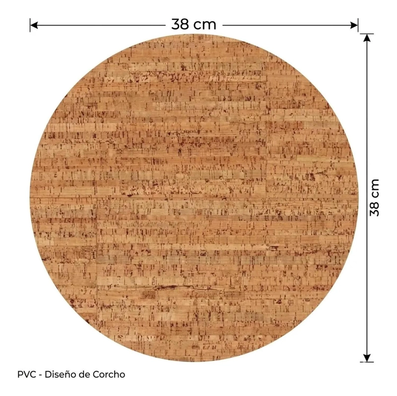 SET 6 INDIVIDUALES DE MESA PACK 6 REDONDO MADERA MARRON - 5