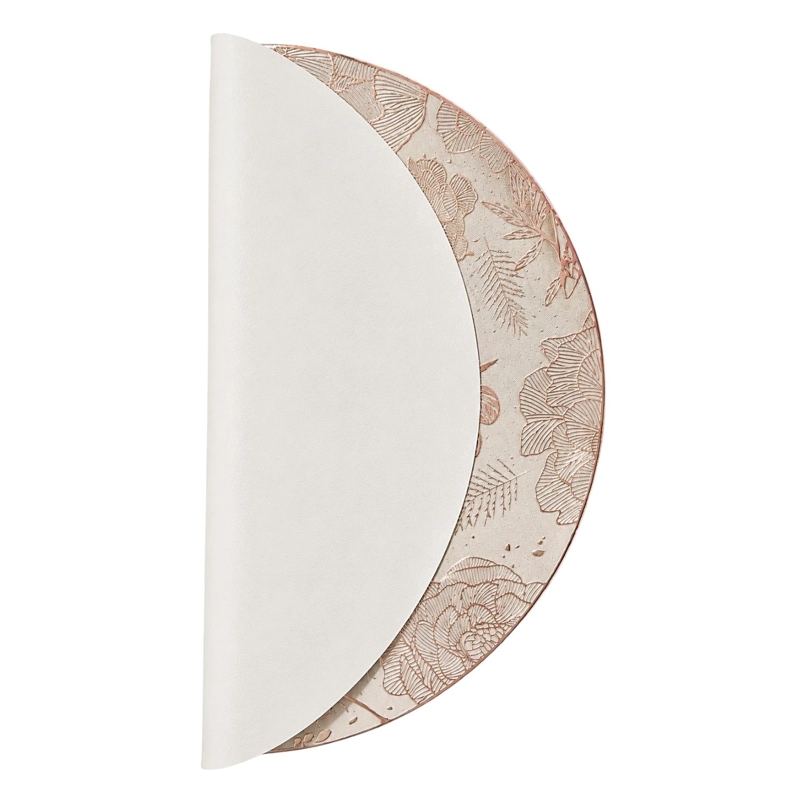 SET 6 INDIVIDUALES DE MESA PACK 6 MODELO FLORES BLANCO VARIOS - 3