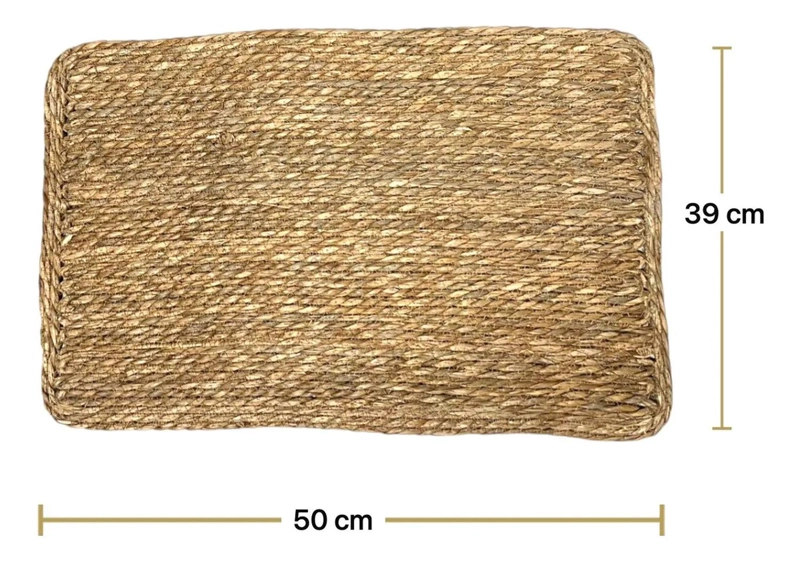 ALFOMBRA DE ENTRADA HOGAR LIMPIAPIE S DISEÑO RUSTICO MIMBRE 39 M 50 M BEIGE - 4