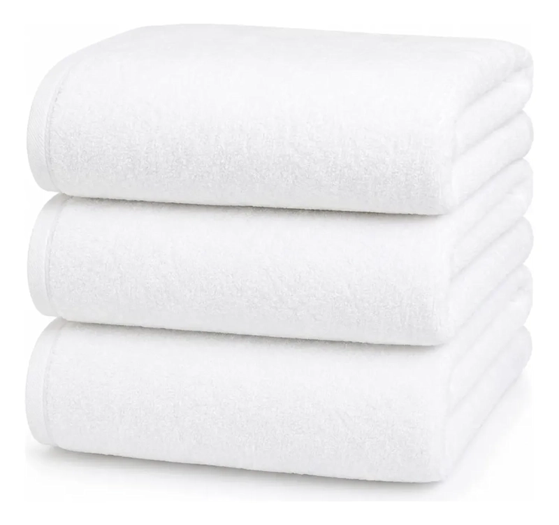 SET 3 TOALLAS BLANCAS HOTELERIA TOALLA 70X140CM BLANCO - 1