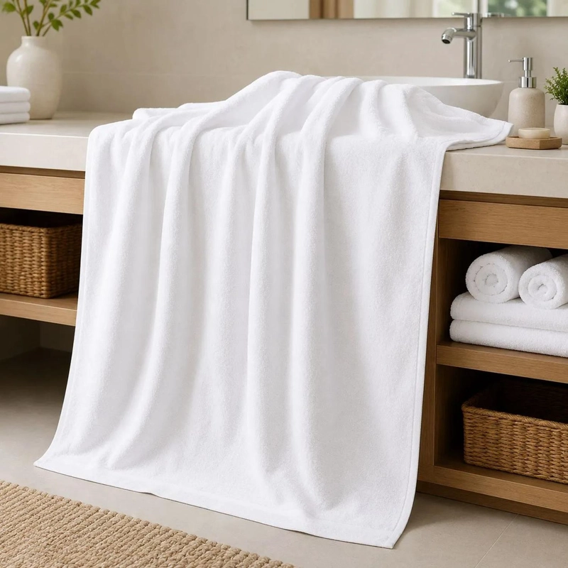 SET 3 TOALLAS BLANCAS HOTELERIA TOALLA 70X140CM BLANCO - 2