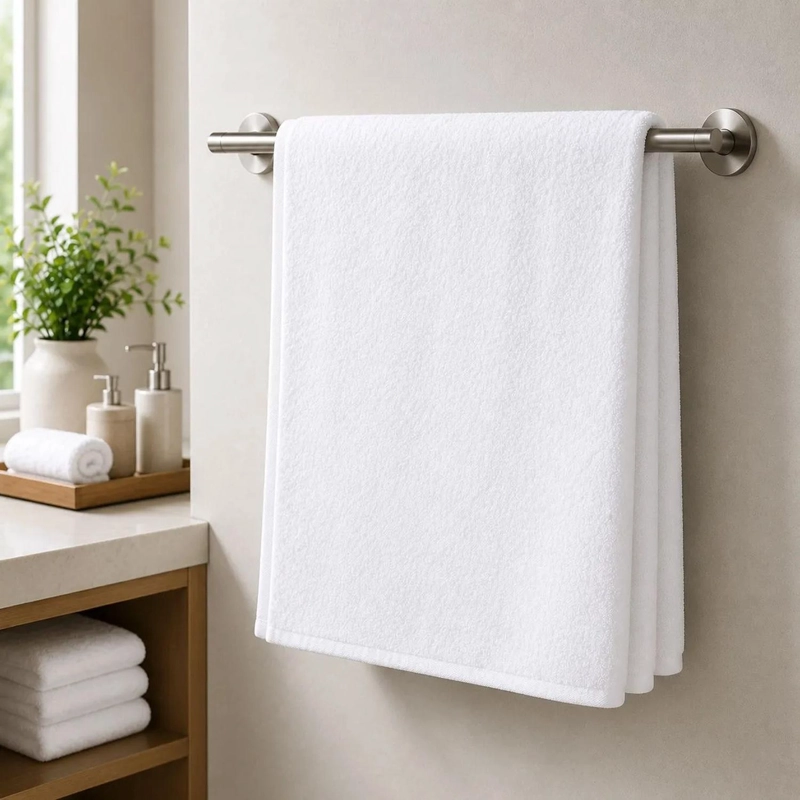 SET 3 TOALLAS BLANCAS HOTELERIA TOALLA 70X140CM BLANCO - 4