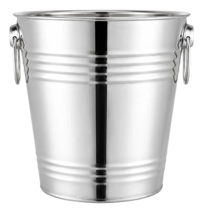 HIELERA DE ALUMINIO BALDE CERVEZAS COCINA 3LTS PLATEADO - 3