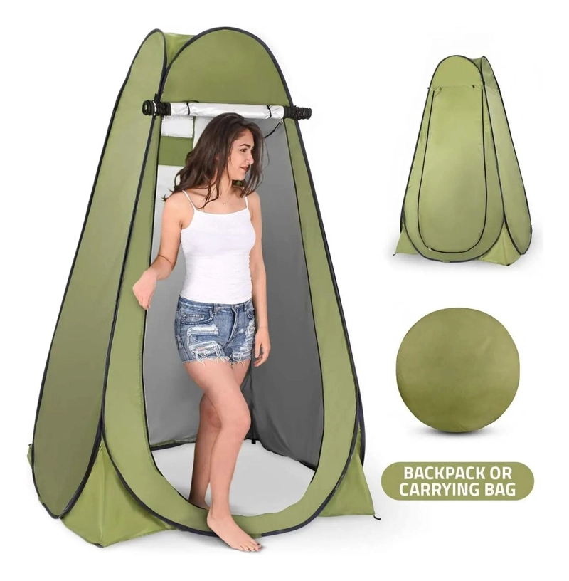 CARPA CASETA BAÑO VESTIDOR PORTATIL CAMPING OUTDOOR TREKKING VERDE - 2