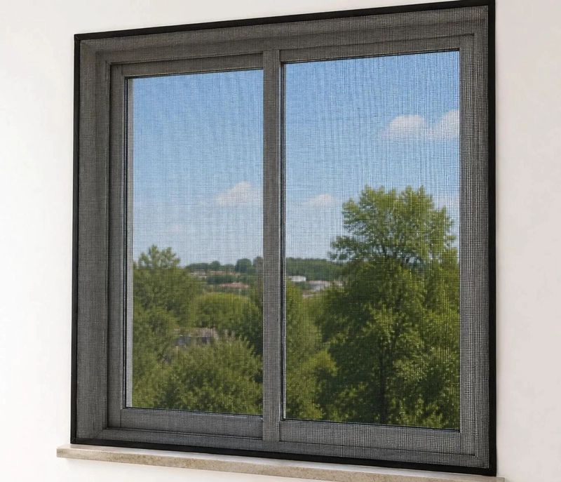 MALLA MOSQUITERA CORTINA CON CIERRE DE IMAN 150X180CM NEGRO - 1