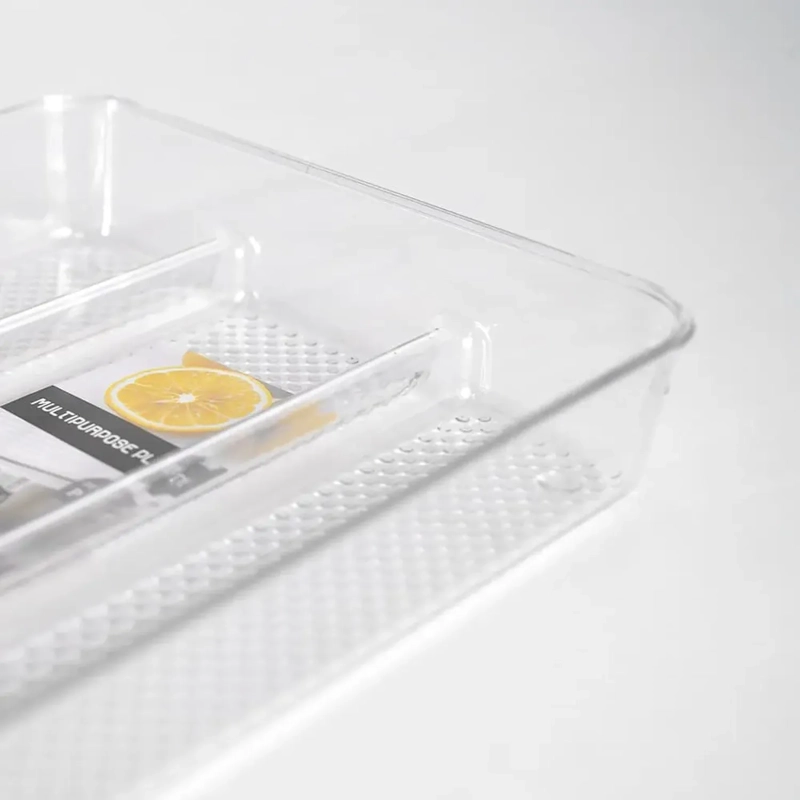BANDEJA ACRILICO PARA CUBIERTOS UTENSILIOS ANTIDESLIZANTE G BLANCO - 3