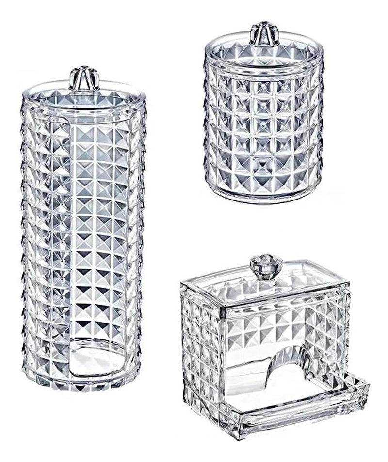 ENVASE ORGANIZADORES SET FRASCOS COCINA DORMITORIO BLANCO - 1