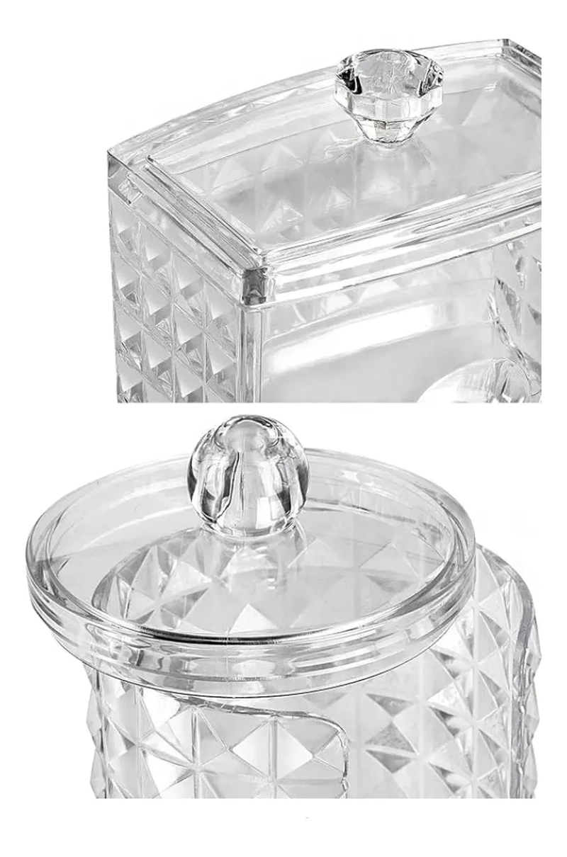 ENVASE ORGANIZADORES SET FRASCOS COCINA DORMITORIO BLANCO - 2