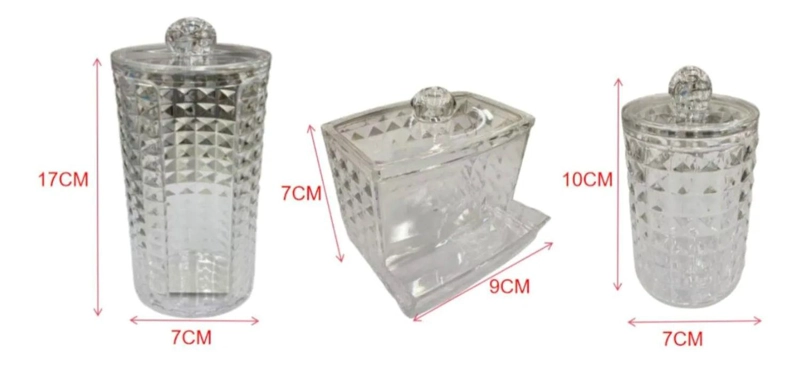 ENVASE ORGANIZADORES SET FRASCOS COCINA DORMITORIO BLANCO - 3