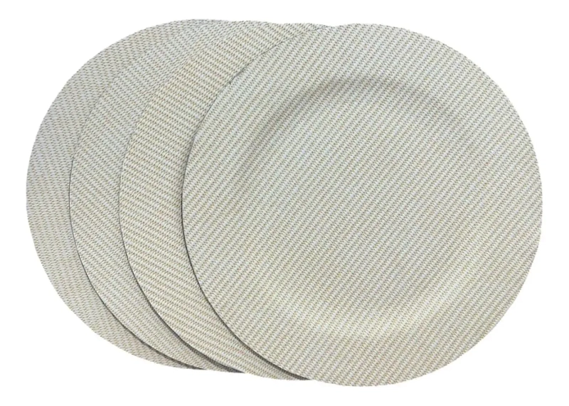 PACK 4 PLATO PLANO DECORATIVO REDONDO CLARO 32CM BEIGE - 1