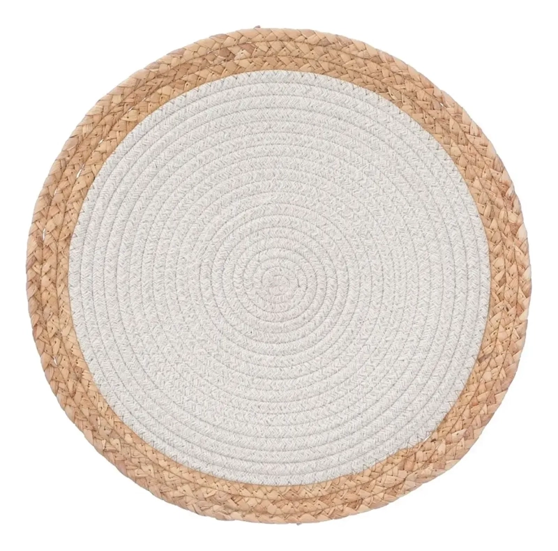 INDIVIDUAL MANTEL DE MESA INDIVIDUAL MIMBRE BLANCO BLANCO - 1