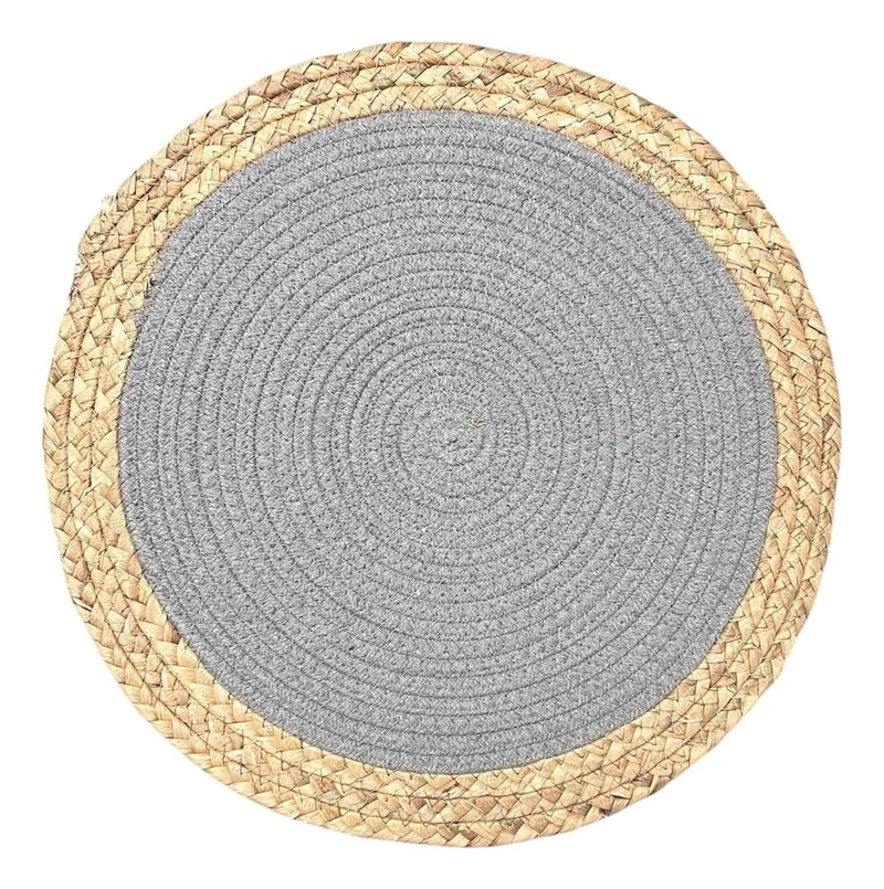 INDIVIDUAL MANTEL DE MESA INDIVIDUAL MIMBRE BLANCO GRIS - 1