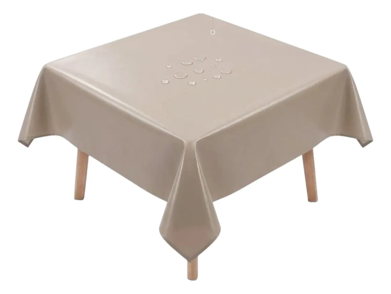MANTEL DE HULE MESA CUADRADA DISEÑO LISO 140X140CM - 1