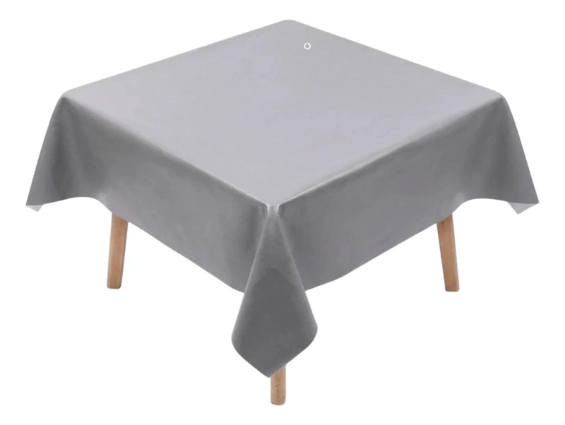 MANTEL DE HULE MESA CUADRADA DISEÑO LISO 140X140CM - 1