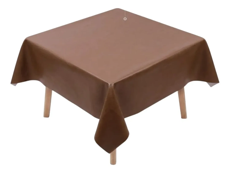 MANTEL DE HULE MESA CUADRADA DISEÑO LISO 140X140CM TAMAÑO 0 - 1