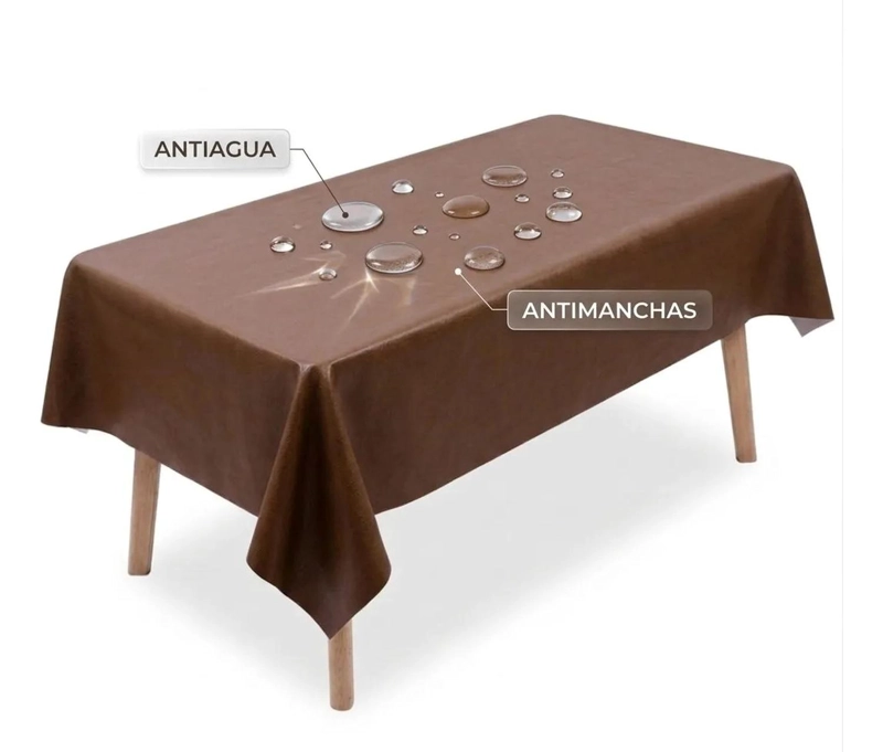 MANTEL DE HULE MESA RECTANGULAR DISEÑO LISO 140X180CM - 4
