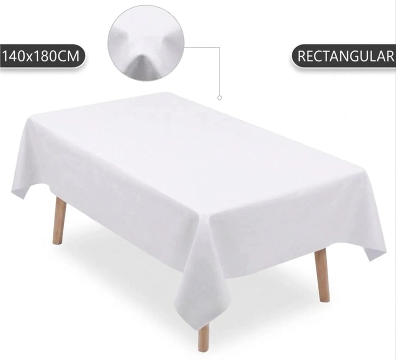 MANTEL DE HULE MESA RECTANGULAR DISEÑO LISO 140X180CM TAMAÑO 0 - 3