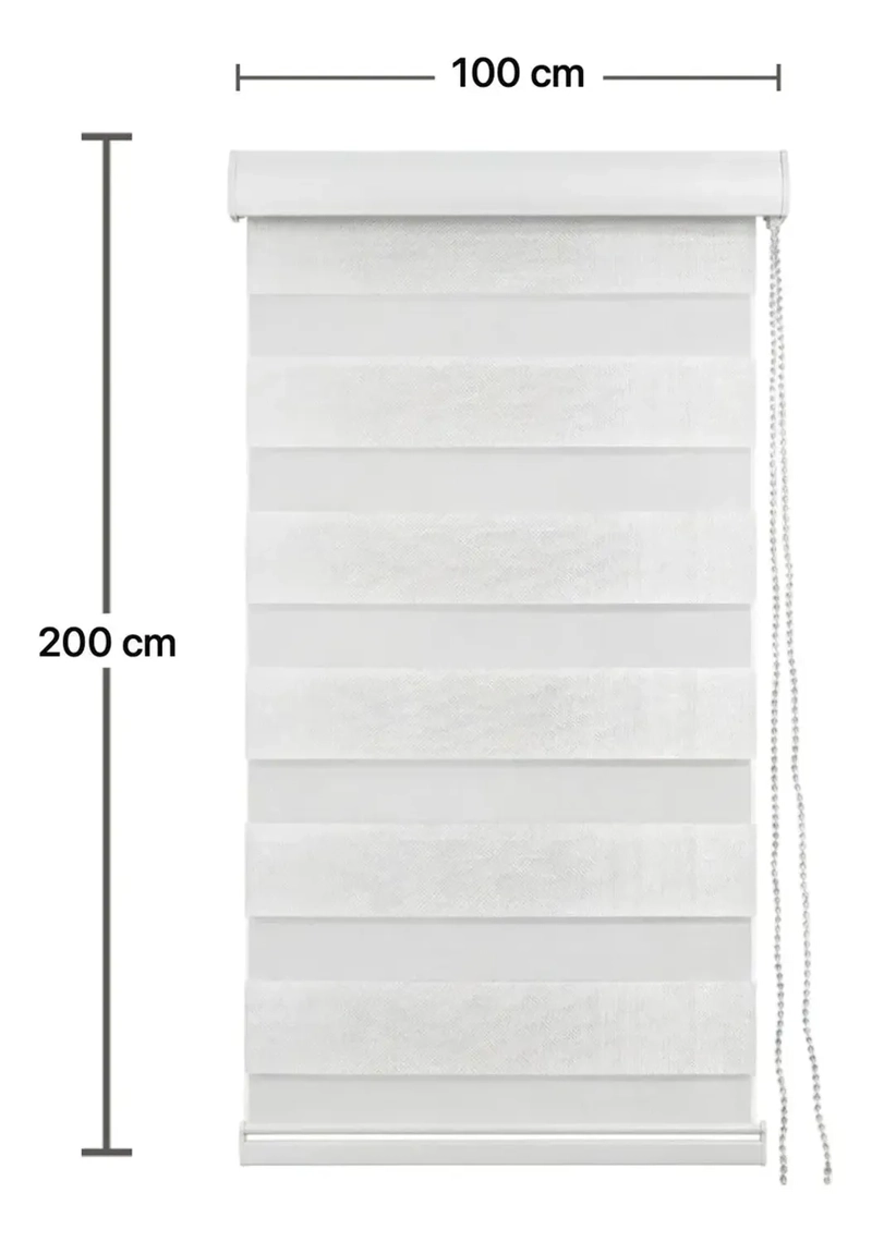 CORTINA ROLLER DUO CEBRA DIA Y NOCHE 100X200CM TAMAÑO 0 - 5