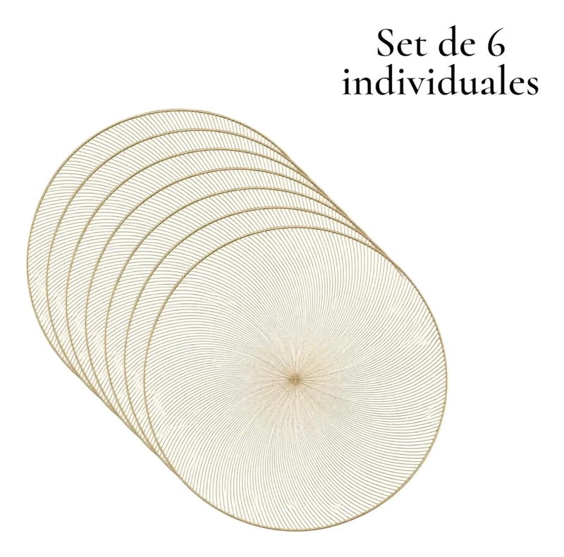 SET 6 INDIVIDUALES DE MESA PACK 6 INDIVIDUALES 38CM ESPIRAL - 2