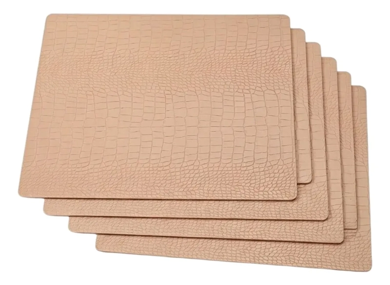 SET 6 INDIVIDUALES DE MESA PACK 6 CUERO SINTETICO 40CM TAMAÑO 0 - 1