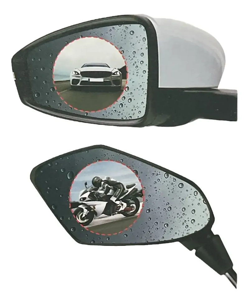 KIT 2 LAMINA ANTIEMPAÑANTE ANTI AGUA ESPEJO RETROVISOR - 1