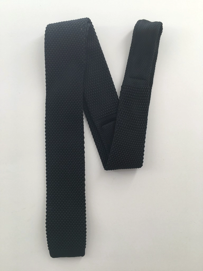 CORBATA MICROFIBRA UA-KIPA NEGRO TEJIDA - 1